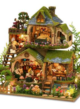 森林奇遇小屋diy手工积木拼装