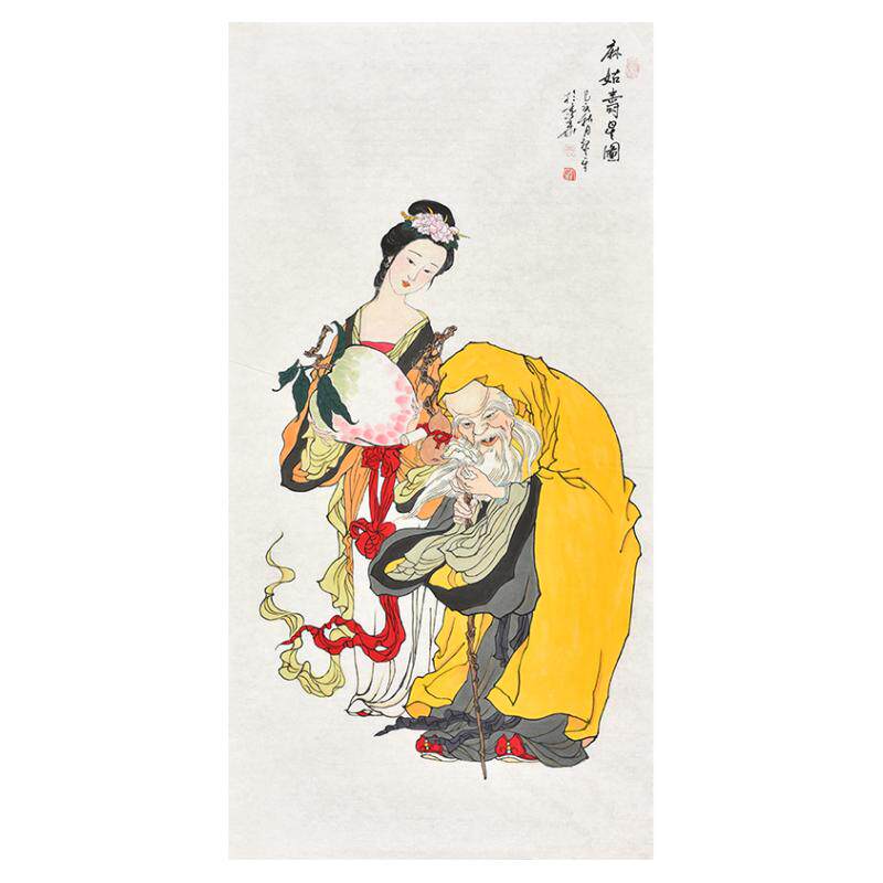 名师手绘国画人物画礼品字画