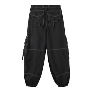 【明星同款】龙脸DRAGONFACE战地风伞裤休闲撞线灯笼裤宽松女裤