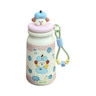 可爱大容量保温杯女生高颜值水杯带吸管316不锈钢杯子茶水分离