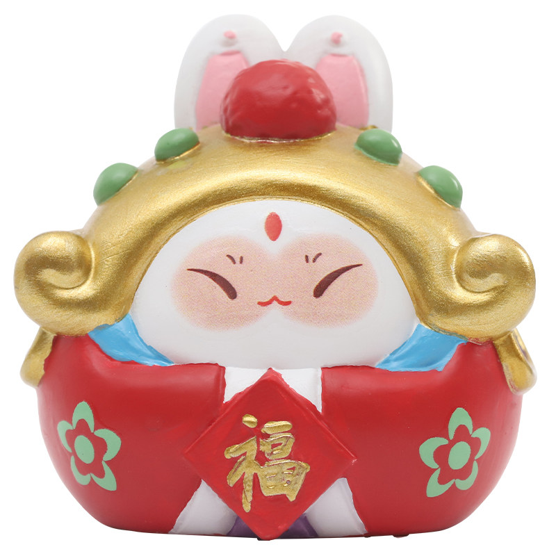 吉祥兔儿爷摆件创意办公桌面装饰