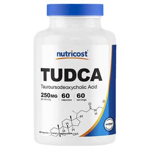 牛磺熊去氧胆酸 补胃酸胆汁盐胆消化60粒美国直邮Nutricost Tudca