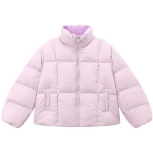 笛莎官方旗舰童装女童羽绒服冬季新款大童女孩儿童时尚短款面包服