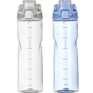 乐扣乐扣运动水杯塑料杯子女学生透明水杯tritan男生水壶便携水瓶
