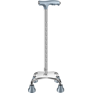 老人拐杖轻便拐棍老年人手杖防摔倒防滑助行走路伸缩大四脚拐杖