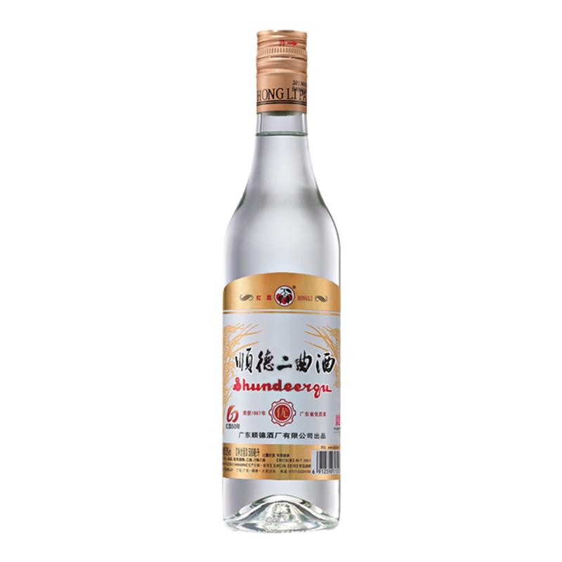 红荔顺德二曲酒52度500ml 单瓶高度白酒餐饮酒腌制下厨酒
