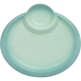 家用饺子专用盘带醋碟饺子盘子高级感创意陶瓷炒菜盘水饺盘釉下彩