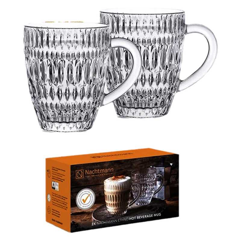 德国进口NACHTMANN水晶玻璃耐热带把马克杯咖啡杯花茶水杯啤酒杯