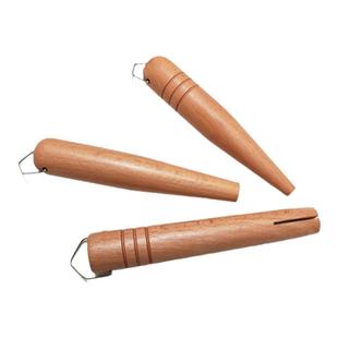 大马勺木柄 厨师专用不锈钢炒勺把手柄 酒店加长木把大号锅铲食堂