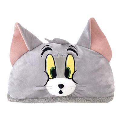 猫和老鼠正版周边TOM JERRY经典连帽披毯抱枕二合一午睡空调披毯