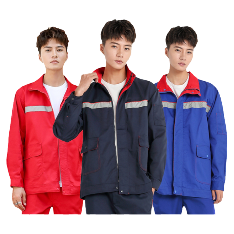 防静电工作服套装男春夏耐磨电焊工服劳保服带反光条工衣厂服定制