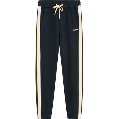 ZOUK美式复古卫裤男2024新款秋冬季撞色条纹休闲裤子男潮牌高级感