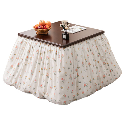 烤火桌子家用新款长方形实木折叠