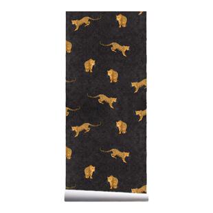《Animal Farm》复古豹子家具翻新贴纸自粘柜子移门装饰遮丑墙纸