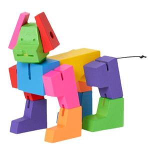 变形魔方机器狗 美国Areaware创意积木摆件玩具礼物 Milo Cubebot