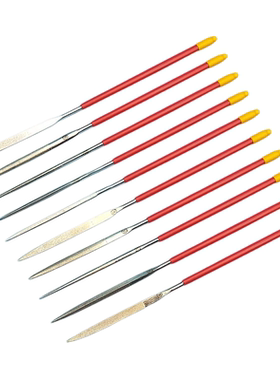 壶三尖头圆锉刀超细1mm小什锦锉金刚石文玩扩孔器修孔工具1-2-5mm