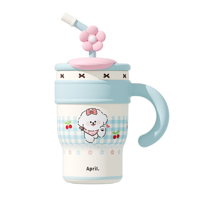 April好看的保温吸管杯