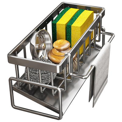 厨房置物架抹布收纳沥水架免打孔
