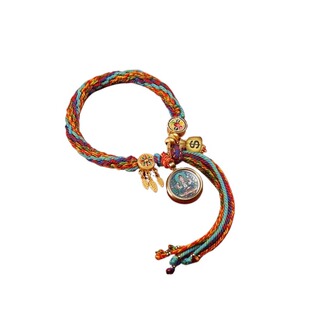 唐卡手绳生肖泰岁西藏式男女扎基拉姆手链红绳编织绿度母礼物好运