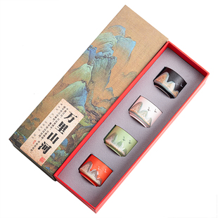 记今朝《国潮文创》手绘陶瓷茶杯品茗杯主人杯故宫茶具企业伴手礼