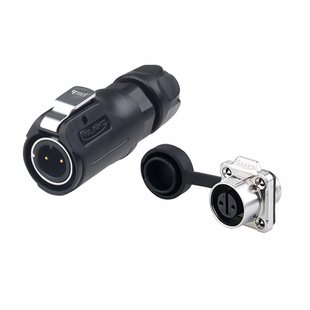 凌科LP12防水航空插头2 3 4 5 6 7 8芯半金属微小型方形座连接器