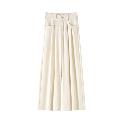 清爽奶芙西装裤女春夏薄垂顺慵懒