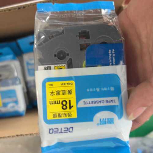 售前询价德易DETEQ标签色带，型号DQe-641，18mm宽，黄底议价