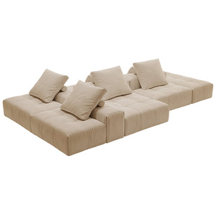 Saba像素模块沙发双面背靠背岛屿2025新款横厅现代简约法式奶油风