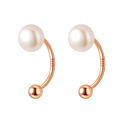 999纯银天然淡水珍珠气质耳圈