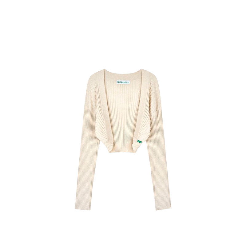 Bb' BENETTON 短披肩针织开衫 (Ivory) MUSINSA韩国官网直邮进口