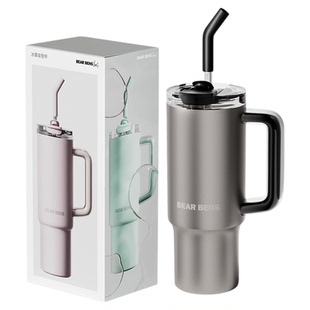 BEARBENS熊本士冰霸杯大容量吸管杯高颜值保温杯男女水杯生日礼物