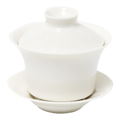 王德传茶具白瓷盖杯容量牙白瓷釉