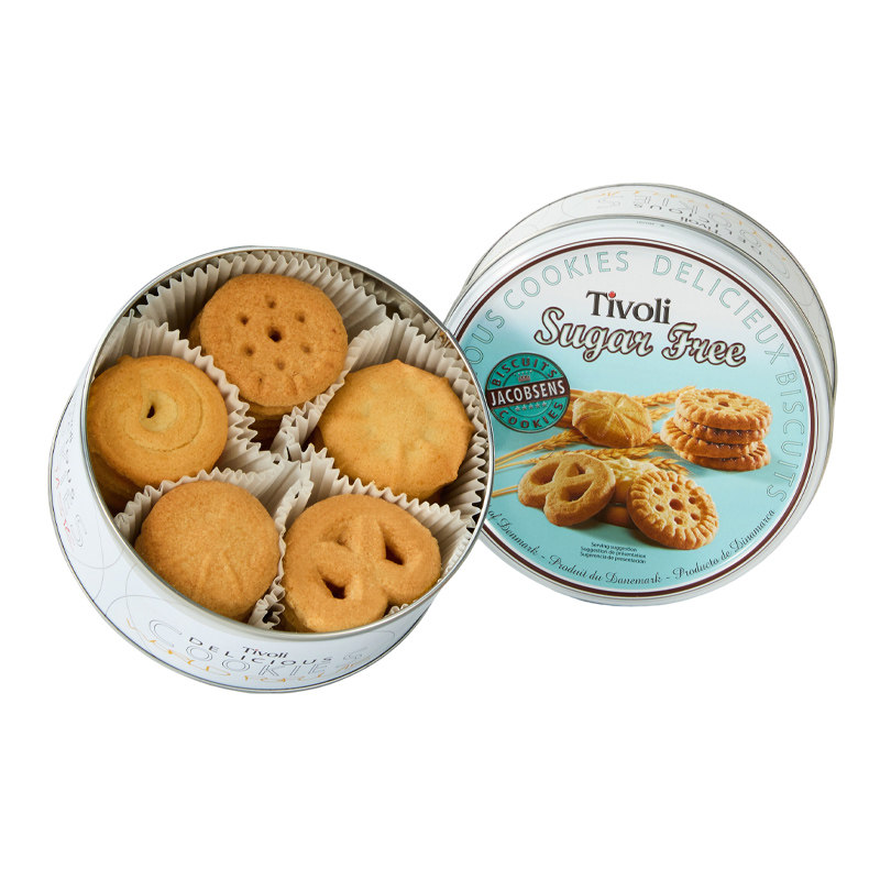 杰克布森无糖曲奇饼干零食礼盒铁罐装