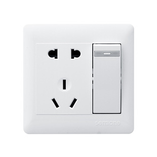 工程家用86型国际电工墙壁开关插座面板一开单控5五孔暗装16A空调