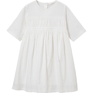 播broadcute童装精灵谷春秋女童日系洋气薄全棉连衣裙KGQ2L333