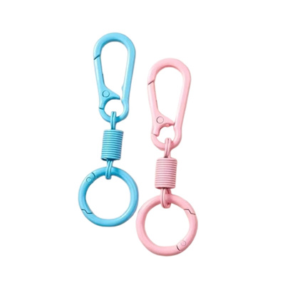 多彩弹簧钥匙扣双头开口便携