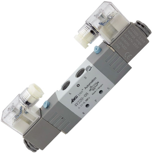 气动电磁阀4V220-08二位五通双线圈320-10/420-15气缸换向气阀24V