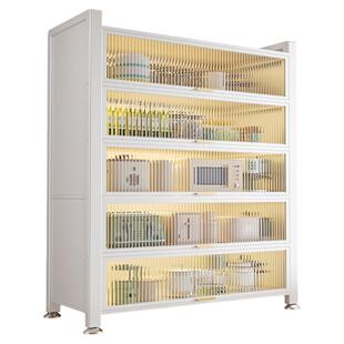 厨房置物架多功能微波炉储物柜家用餐边橱柜简约带门防尘收纳柜子