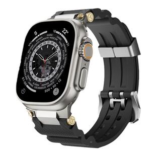 适用AppleWatch10表带iWatchS10硅胶WatchUltra2/iWatchS苹果Ultra手表带金属WatchUltra/series8/7运动腕带