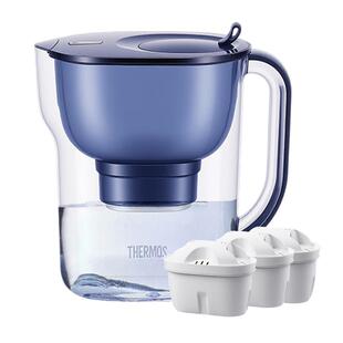 膳魔师净水壶滤水壶家用过滤器净水器4.5L容量智能换芯提醒1壶3芯