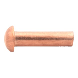 紫铜半圆头实心铆钉GB867敲击式圆头紫铜钉卯钉M2M2.5M3M4M5M6M8