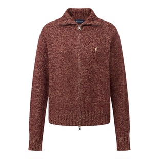 【100%绵羊毛】POLOWALK女式羊毛衫2025冬季新品柔软舒适开衫上衣