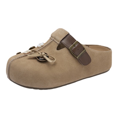 卓诗尼2026春季新款厚底勃肯鞋时尚舒适休闲半拖鞋潮流包头拖鞋女