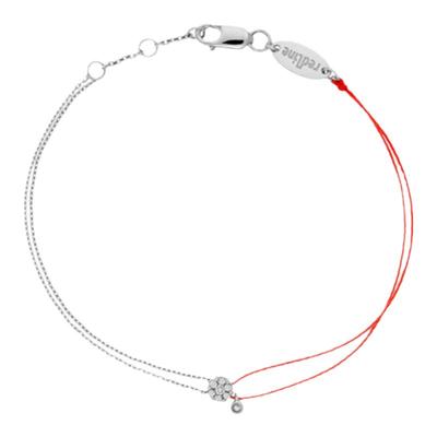 红绳女士钻石半绳半金链手链