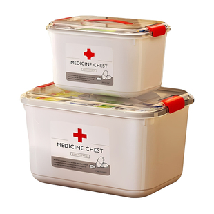 日本进口医药箱大号家用大容量分层急救药品药物收纳盒便携医药箱