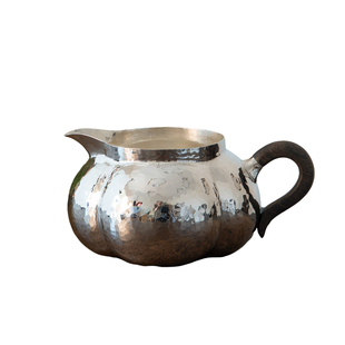 纯银时代柿子公道杯足银999防烫手工锤纹分茶器高档家用茶具230ml