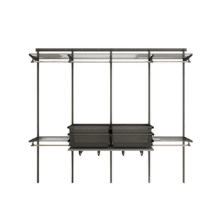 【三个房间】金属衣柜高品质灰色框架结构衣帽间新型钢制上墙骨架