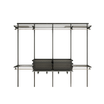 【三个房间】灰色框架金属衣柜