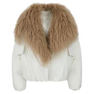 FTT FlyTheTruth『棉花糖』 羊毛领鹅绒羽绒服女冬季加绒加厚外套