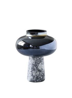 新中式大理石玻璃花瓶样板间摆件